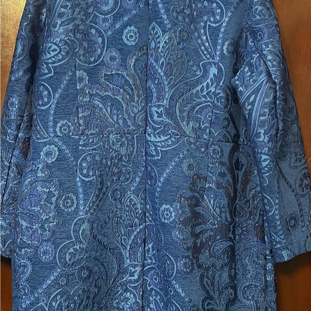 Women’s Chico's Blue Patterned Jacket - image 2